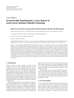 Inconceivable Hypokalemia: A Case Report of Acute Severe Barium