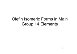 Olefin Isomeric Forms in Main Group 14 Elements