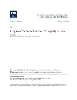 Origins of the Social Function of Property in Chile