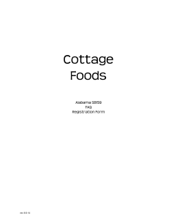Cottage Foods - Jefferson County Department of Health
