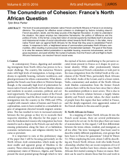 The Conundrum of Cohesion: France`s North African Question