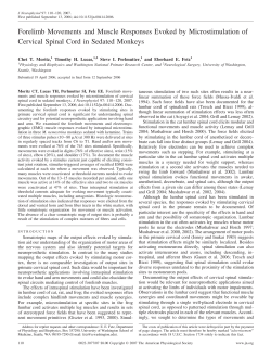 Forelimb Movements and Muscle Responses Evoked by
