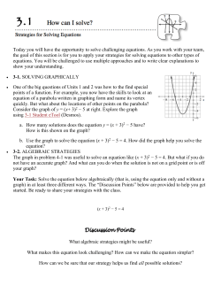 Today you will have the opportunity to solve challenging equations