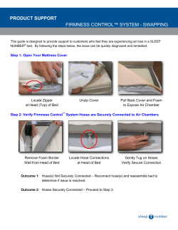 PRODUCT SUPPORT FIRMNESS CONTROL&trade; SYSTEM