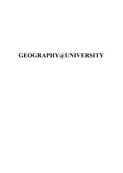 GEOGRAPHY@UNIVERSITY