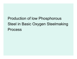 Production of low Phosphorous Steel in Basic Oxygen Steelmaking