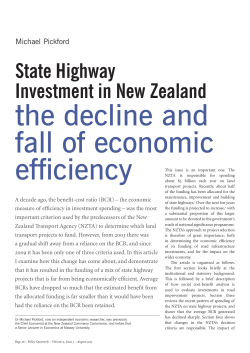 State Highway Investment in New Zealand