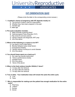 URA IVF Orientation Quiz