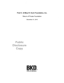 990 Form - Fred and Mary Koch Foundation