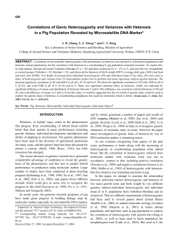 Correlations of Genic Heterozygosity and Variances with Heterosis