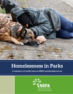 Homelessness in Parks - National Recreation and Park Association
