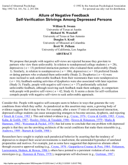 Allure of negative feedback - University of Toronto, Department of