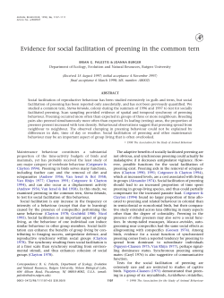Evidence for social facilitation of preening in the