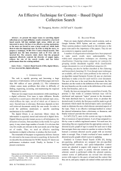An Effective Technique for Context – Based Digital Collection