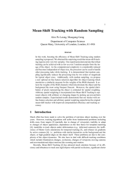 Mean-Shift Tracking with Random Sampling