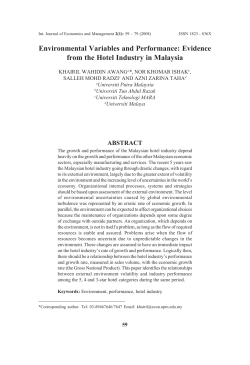 Environmental Variables and Performance: Evidence