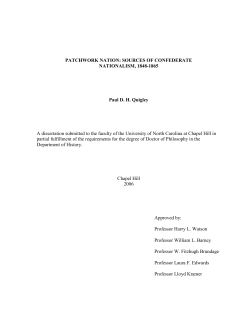 PATCHWORK NATION: SOURCES OF - UNC