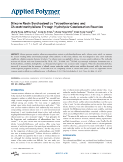 Silicone resin synthesized by tetraethoxysilane and