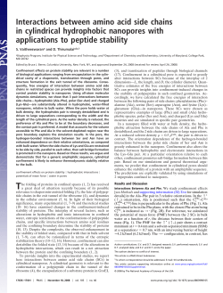 Interactions between amino acid side chains in