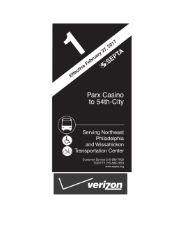 Parx Casino to 54th-City