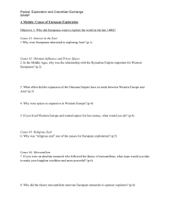 Exploration and the Columbian Exchange