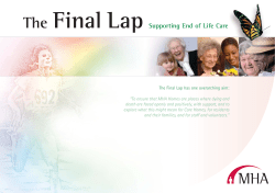 The Final Lap Supporting End of Life Care