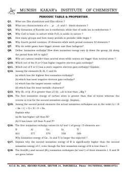 elements, their occurrence and extraction