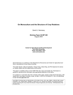 On Monoculture and the Structure of Crop Rotations