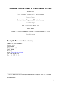 Acoustic and respiratory evidence for utterance planning in German