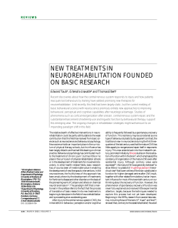 new treatments in neurorehabilitation founded on basic