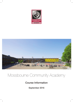 Course Information Booklet 2016