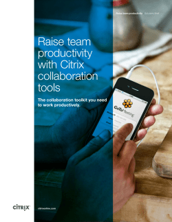 Raise team productivity with Citrix collaboration tools