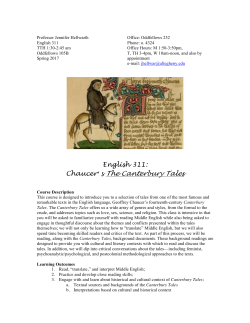 Chaucer`s The Canterbury Tales