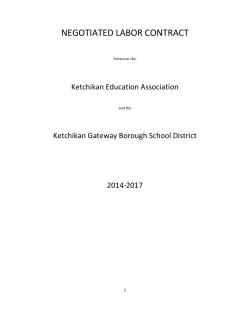negotiated labor contract - Ketchikan Gateway Borough School District