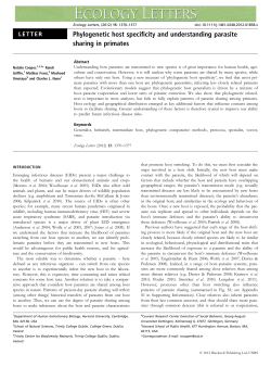 Phylogenetic host specificity and understanding parasite sharing in