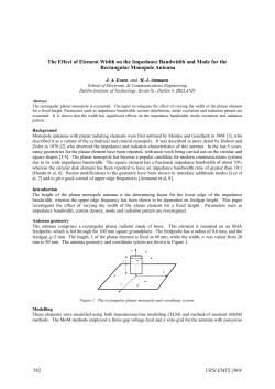 The Effect of Element Width on the Impedance Bandwidth and Mode