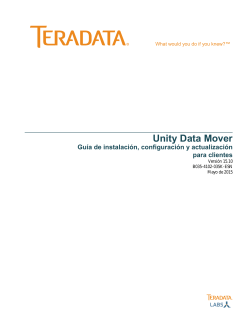 Unity Data Mover Guía de instalación, configuración y actualización