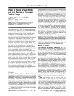 Effects of Natural Organic Matter and Ionic Species on Membrane