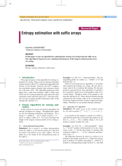 Entropy estimation with suffix arrays