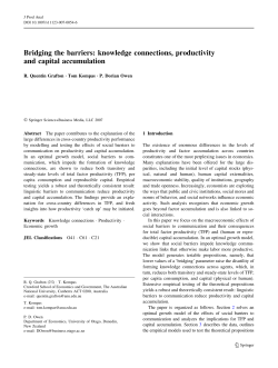 Bridging the barriers: knowledge connections, productivity and