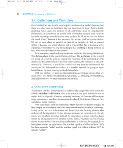 3.4 Definitions and Their Uses