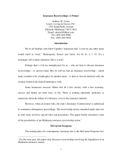 Insurance Receiverships