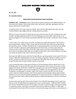 to this article. - Oakland Raiders Media Website | Home