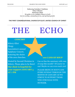 Jan 2017 The Echo Newsletter - First Congregational Church of Eliot