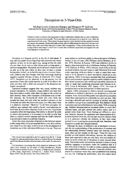 Deception in 3-Year-Olds