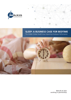 sleep: a business case for bedtime