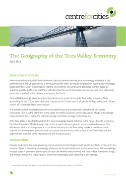 The Geography of the Tees Valley Economy