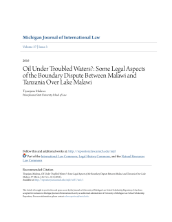 Oil Under Troubled Waters?: Some Legal Aspects of the Boundary