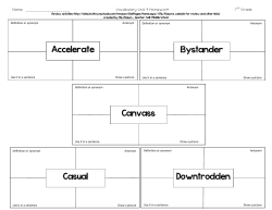 Accelerate Downtrodden Casual Canvass Bystander
