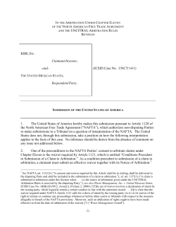 Submission of the United States of America